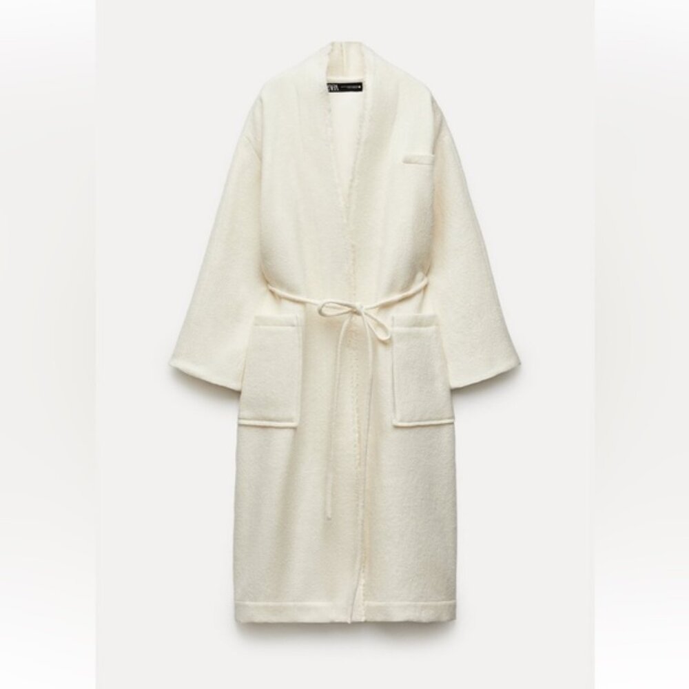 UPDATE-ITEM WILL BE NO LONGER BE HERE  2/9 ZARA MANTECO WOOL COAT ZW COLLECTION